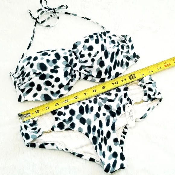 Victoria's Secret Vintage Low Rise Hipster Bandeau Top Two Piece Bikini Set NWT - Picture 4 of 16